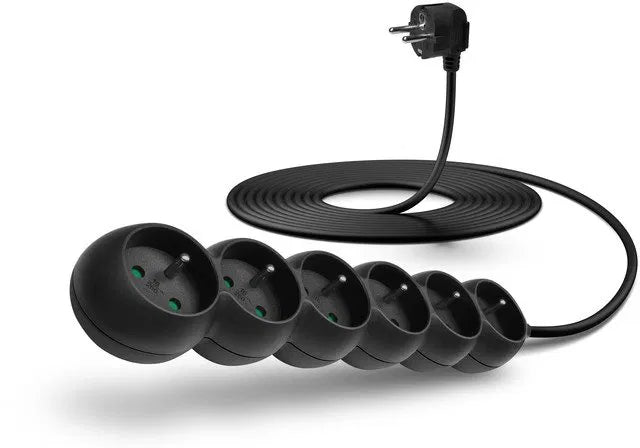 Prodlužovací kabel 230V, 6 zásuvek, bílý